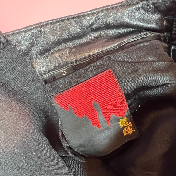 ❌SOLD-DEPOP❌ Onitsuka “Born To Win” Patch Leather Pants - Picture 7 of 8